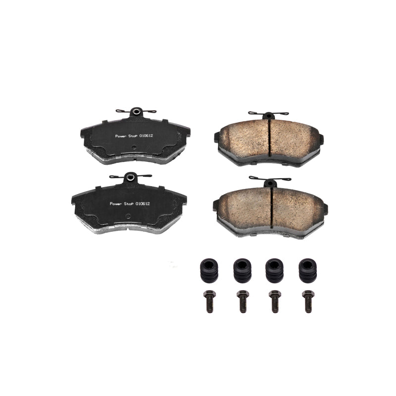 Power Stop 95-02 Volkswagen Cabrio Front Z17 Evolution Ceramic Brake Pads w/Hardware Brake Pads - OE PowerStop