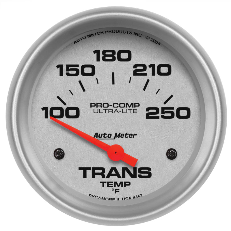Autometer Ultra-Lite 2-5/8in 100-250 Deg Electric Transmission Temp Ultra Lite Gauge Gauges AutoMeter