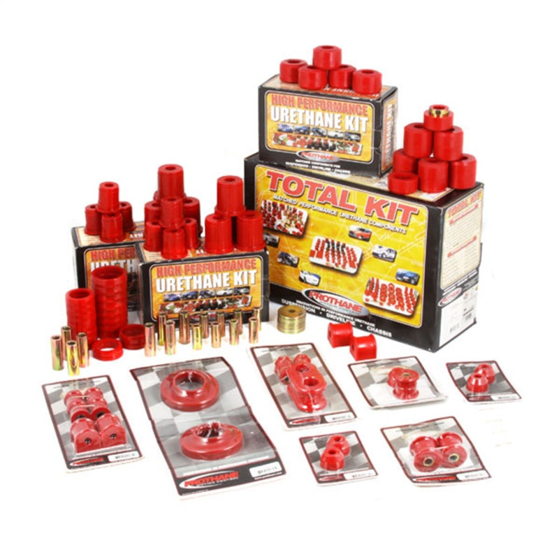 Rugged Ridge Polyurethane Bushing Kit Red 97-06 Jeep Wrangler TJ Bushing Kits Rugged Ridge