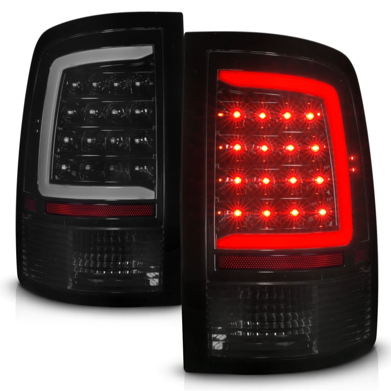 ANZO 09-18 Dodge Ram 1500 Full LED Taillights w/ Sequential Black Housing/Smoke Lens Tail Lights ANZO