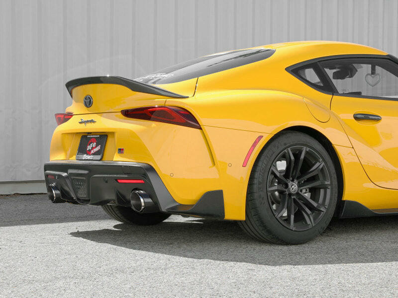 aFe POWER Takeda 2021 Toyota Supra 2.0L (t) 2.5in-3in 304 SS CB Exhaust w/ Carbon Tips Catback aFe