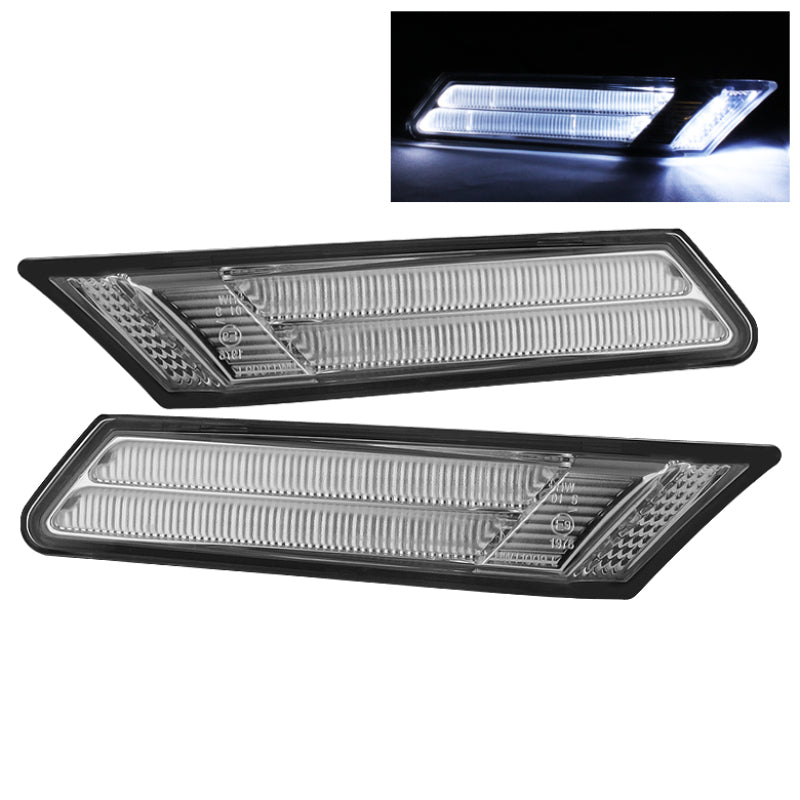 xTune Porsche 911 997 05-07 Clear LED Bumper Lights Chrome SML-ON-P99705-CLED-C Sidemarkers & Indicators SPYDER