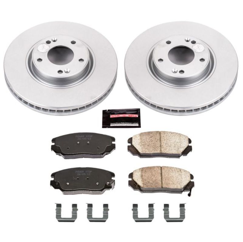 Power Stop 06-11 Hyundai Azera Front Z17 Evolution Geomet Coated Brake Kit Brake Kits - Performance Blank PowerStop