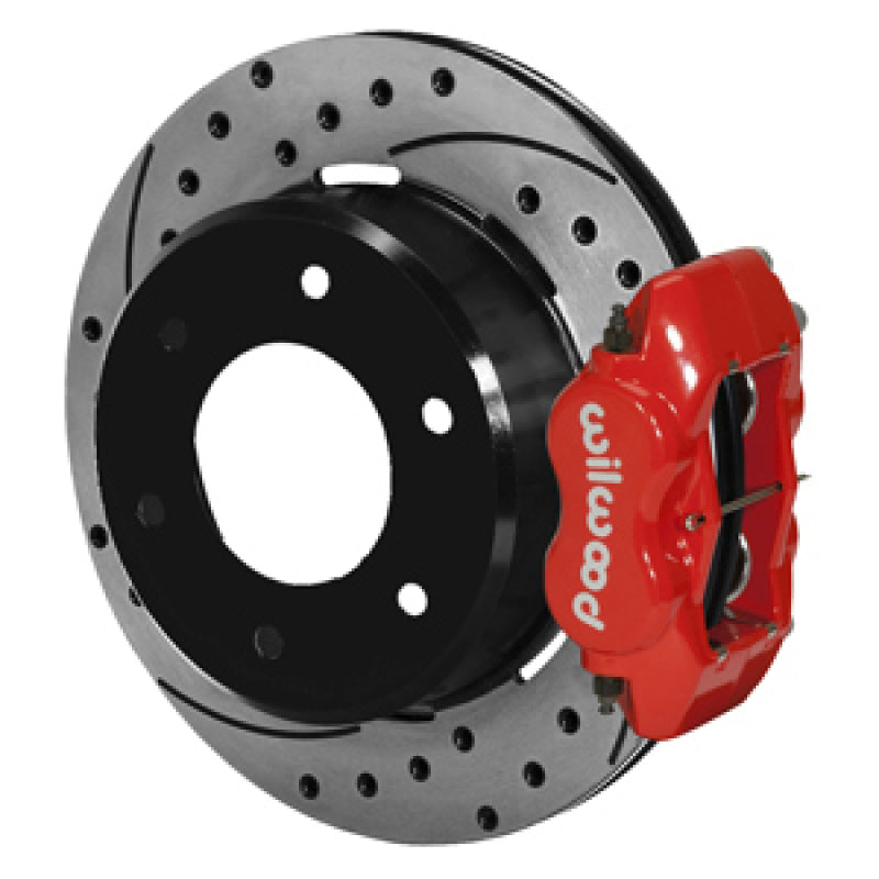 Wilwood 63-87 C10/C15 Dynalite FDLI Red Calipers 12.19 x .81in D/S Rotors 6-Lug Rear Disc Brake Kit Big Brake Kits Wilwood