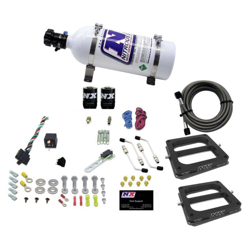 Nitrous Express Dual Dom/Alc Nitrous Kit (100-500HP) w/5lb Bottle Nitrous Systems Nitrous Express