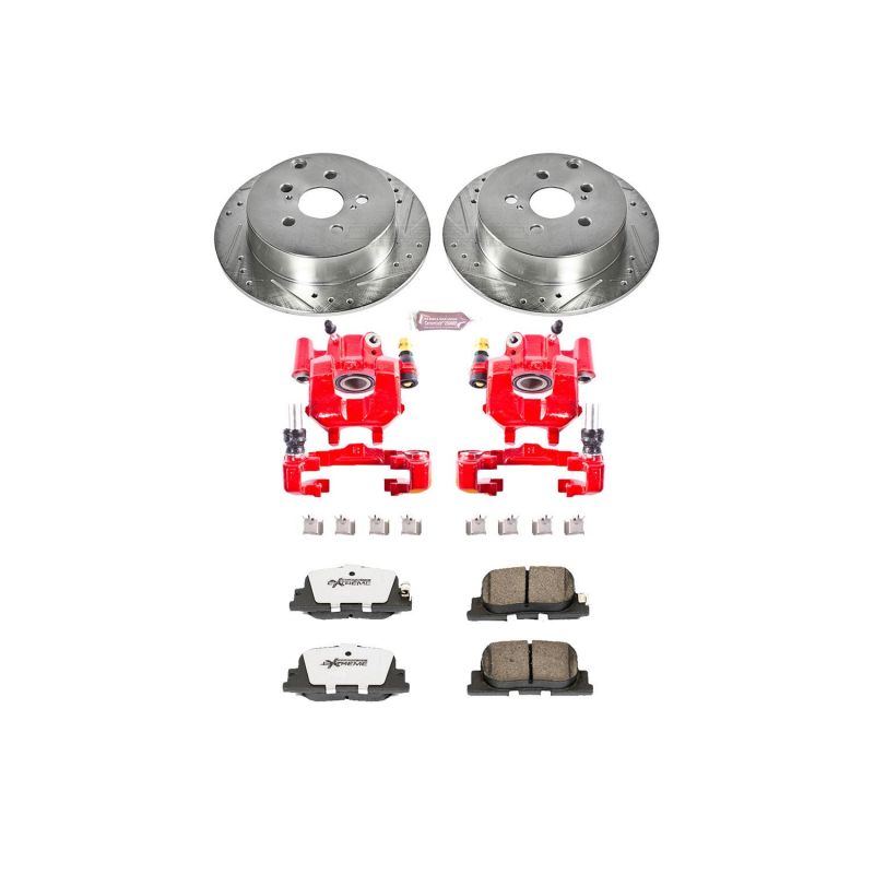 Power Stop 05-10 Scion tC Rear Z26 Street Warrior Brake Kit w/Calipers Brake Kits - Performance D&S PowerStop