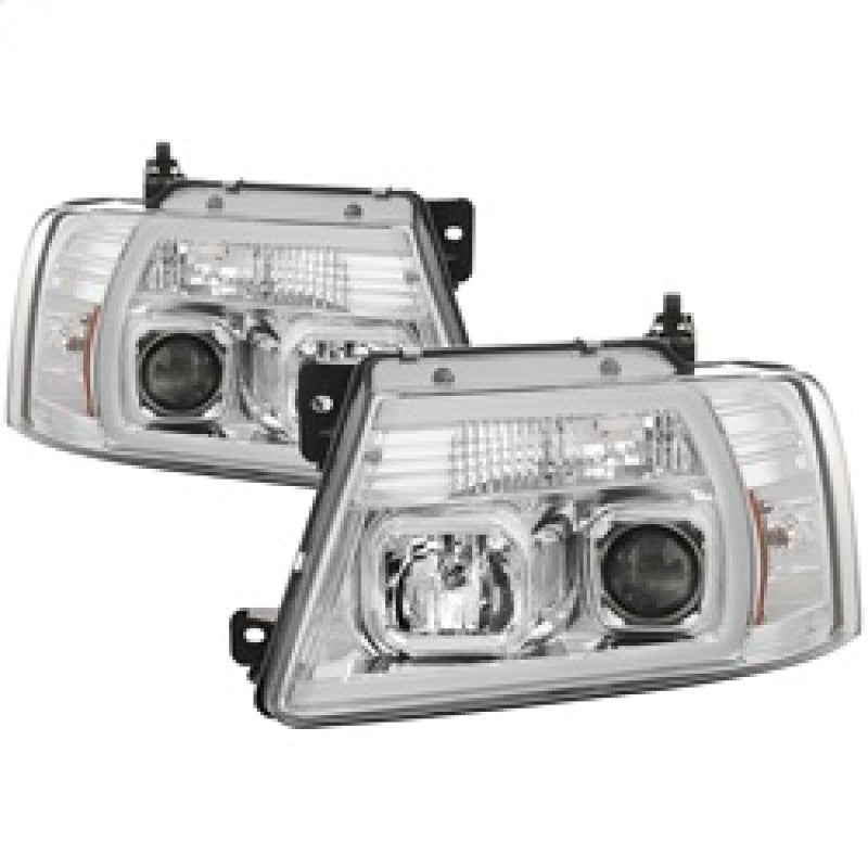 Spyder 04-08 Ford F-150 Light Bar Projector Headlights - Chrome (PRO-YD-FF15004V2-LB-C) Headlights SPYDER