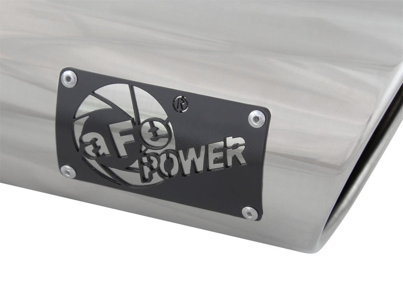 aFe MACH Force-Xp 3in Inlet x 4in Outlet x 9in Length 304 Stainless Steel Exhaust Tip Polished Catback aFe