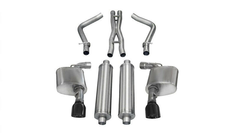 Corsa 2012-2013 Dodge Charger SRT-8 6.4L V8 Black Sport Cat-Back Exhaust Catback CORSA Performance