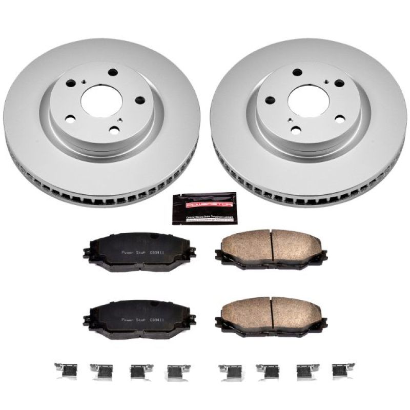 Power Stop 09-10 Pontiac Vibe Front Z17 Evolution Geomet Coated Brake Kit Brake Kits - Performance Blank PowerStop