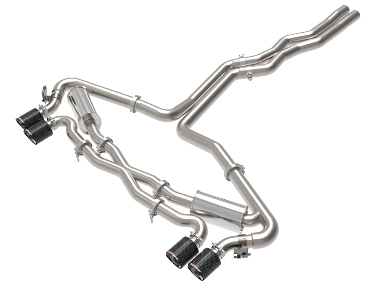 aFe 20-22 Audi RS6 Avant V8 4L (tt) MACH Force-Xp 3in to 2.5in 304 SS Cat-Back Exhaust w/ Carbon Tip Catback aFe