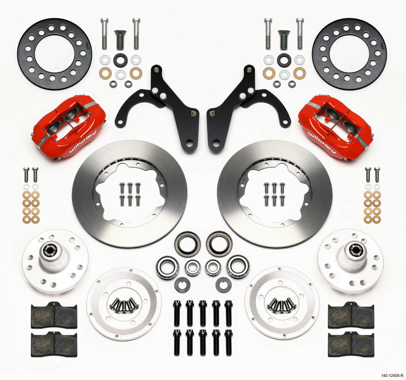 Wilwood Forged Dynalite Front Kit 11.00in Red 59-64 Chevy Impala / 63-64 Corvette Big Brake Kits Wilwood