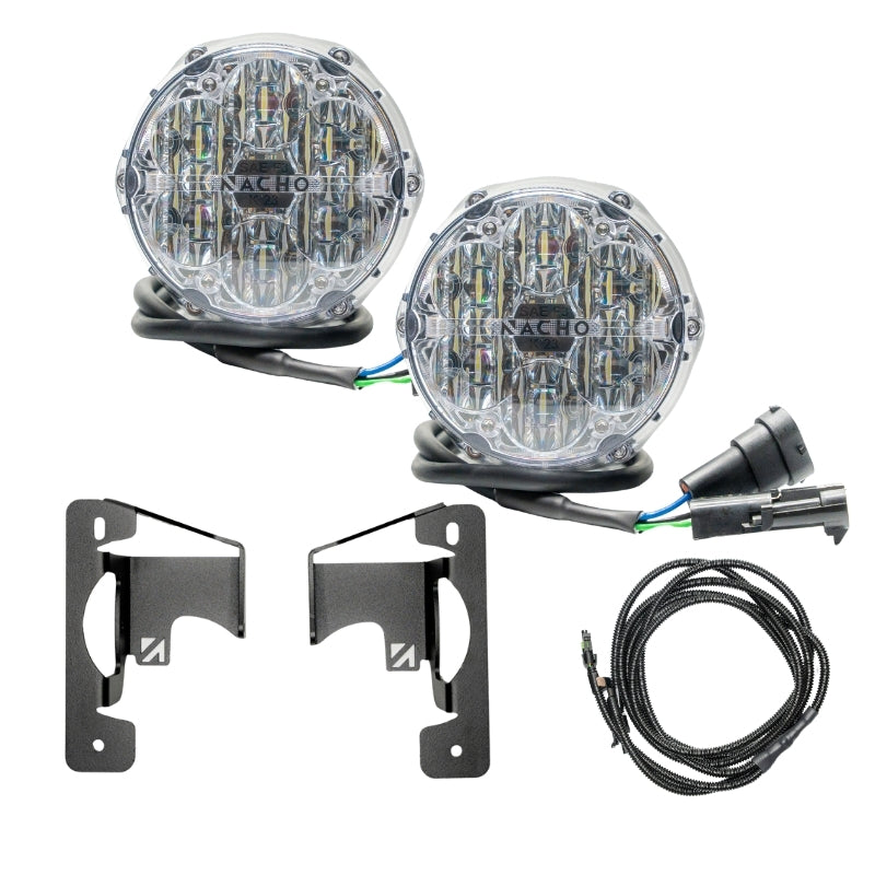 Nacho Lighting Jeep JL/JTNacho SAE Only White Plug N Play Fog Light Kit (3pc Bumper Kit) Headlights Nacho Offroad Technology