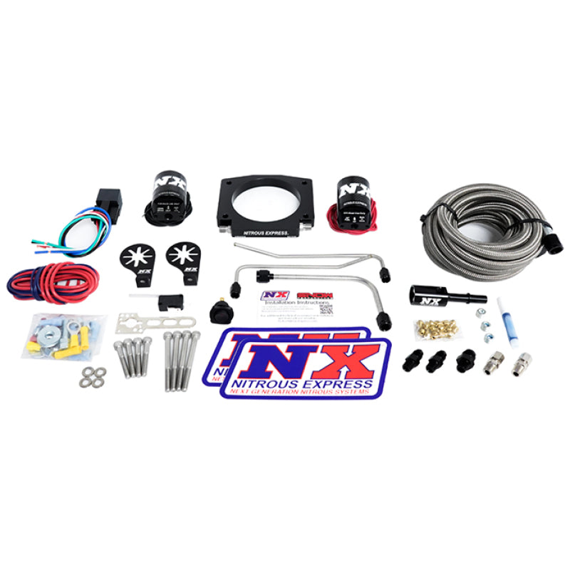 Nitrous Express LS Single Entry 90mm Plate Hardline System (50-400hp) w/No Bottle Nitrous Systems Nitrous Express