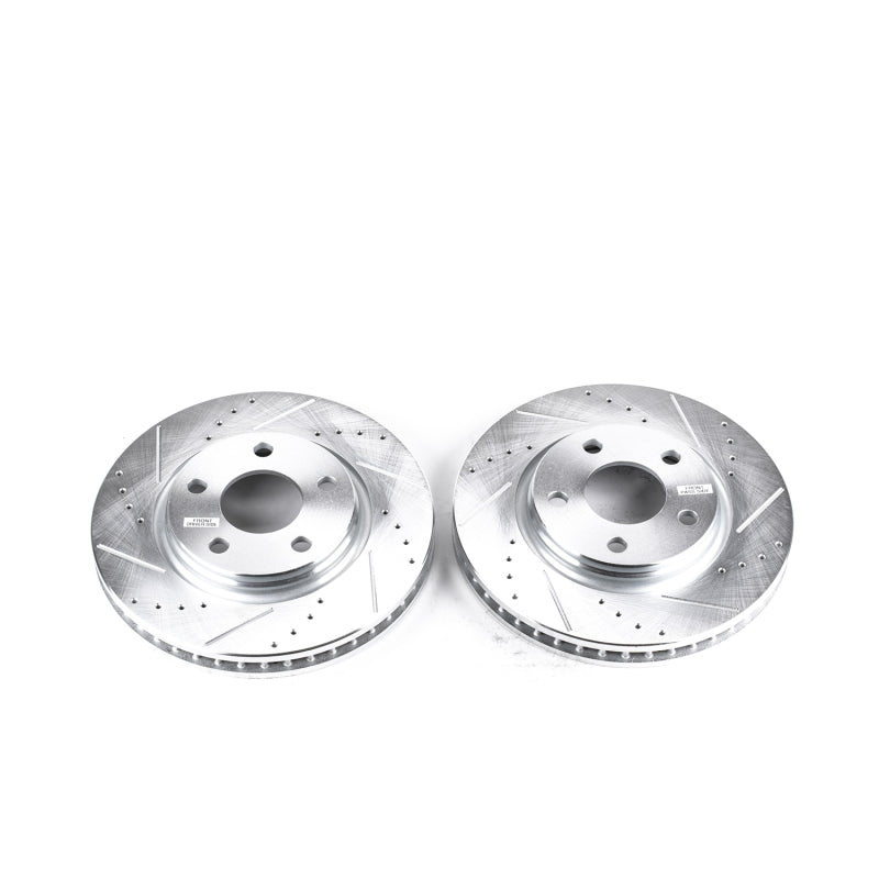 Power Stop 05-09 Buick Allure Front Evolution Drilled & Slotted Rotors - Pair Brake Rotors - Slot & Drilled PowerStop