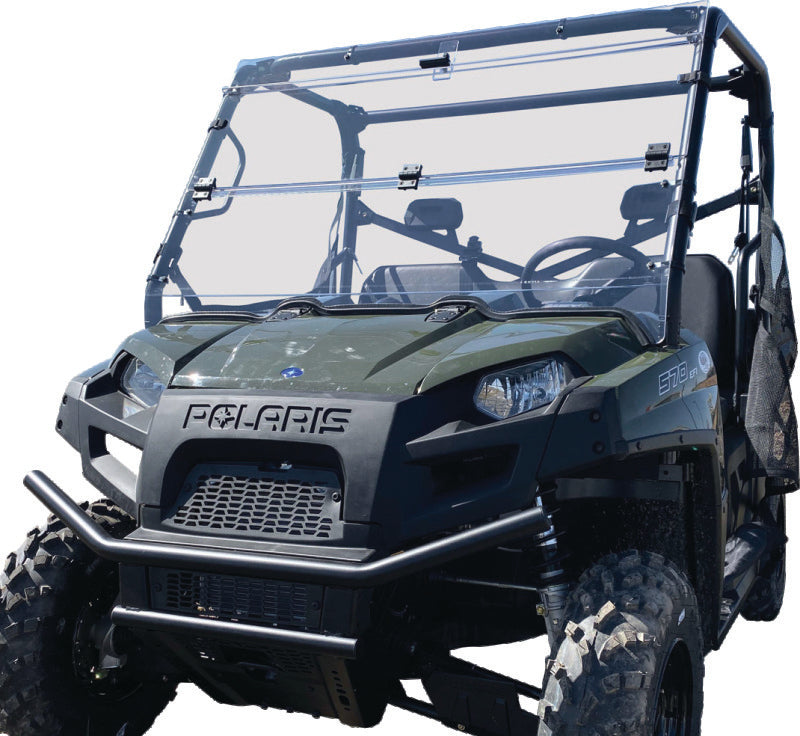 QuadBoss 2013 Polaris Ranger Crew 800 Windbreak Folding Windshield Windshields QuadBoss