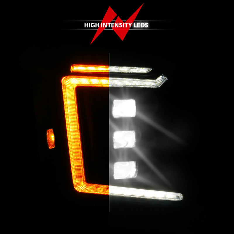 ANZO 15-20 GMC Yukon (Incl XL - Factory Halogen Models) Full LED Proj Headlights Black - Pass. Side Headlights ANZO