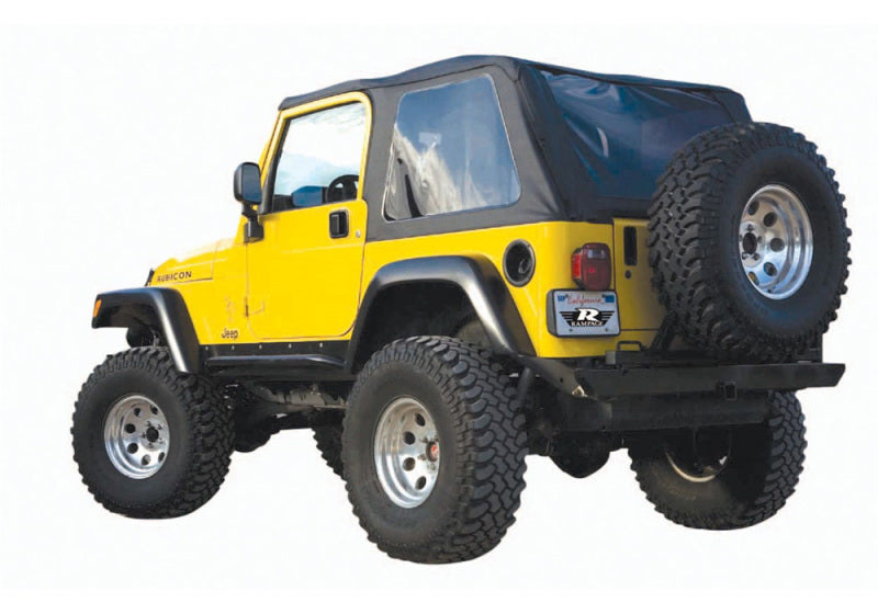 Rampage 1997-2006 Jeep Wrangler(TJ) Excludes LJ Unlimited Frameless Soft Top Kit - Black Diamond Soft Tops Rampage