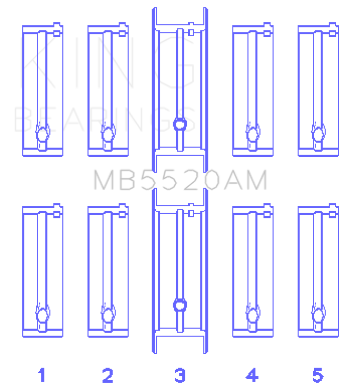 King Engine Bearings Opel C20XE / X18XE / X22XE Main Bearing Set Bearings King Engine Bearings