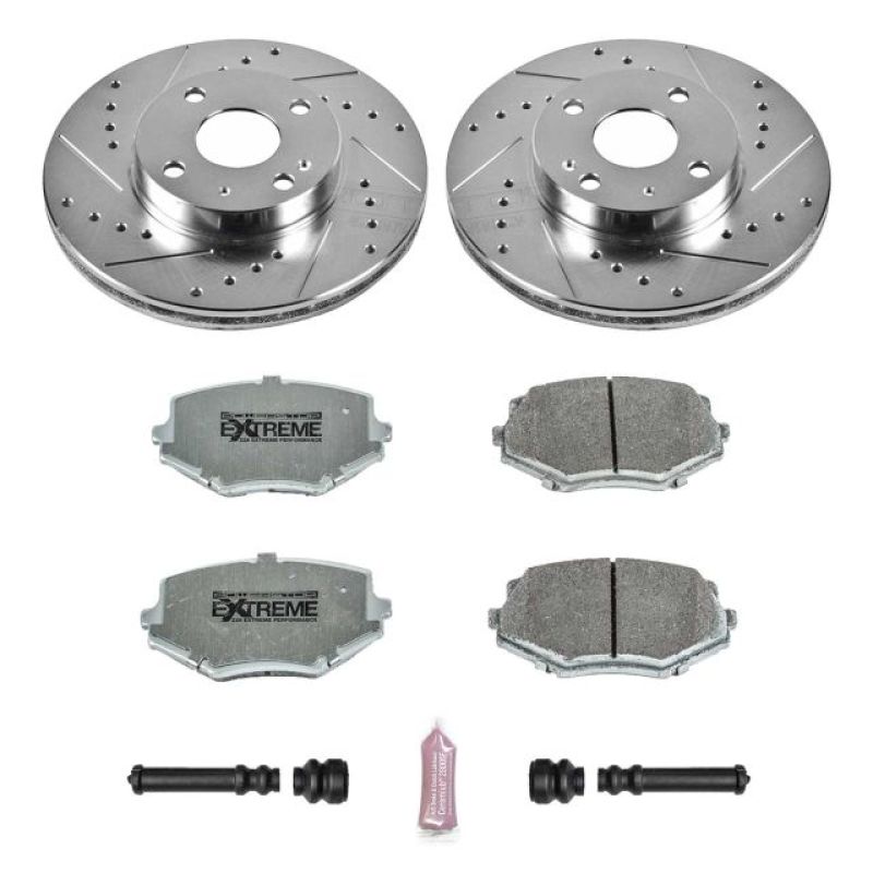 Power Stop 94-97 Mazda Miata Front Z26 Street Warrior Brake Kit Brake Kits - Performance D&S PowerStop