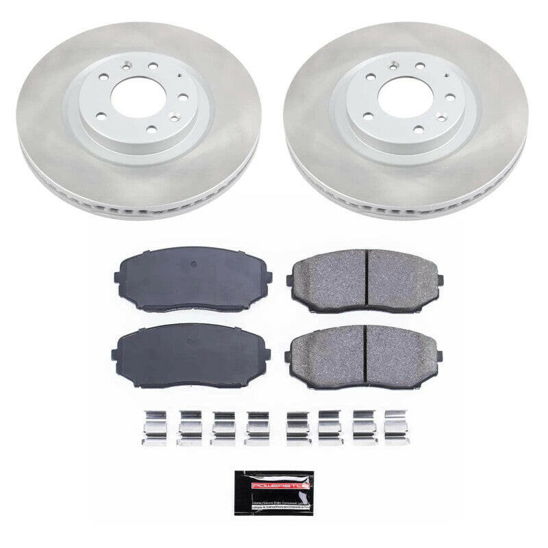Power Stop 07-15 Mazda CX-9 Front Semi-Coated Rotor Kit Brake Kits - Performance Blank PowerStop