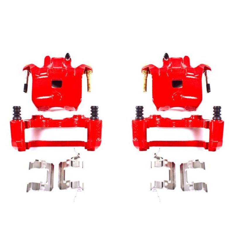 Power Stop 02-04 Infiniti I35 Front Red Calipers w/Brackets - Pair Brake Calipers - Perf PowerStop