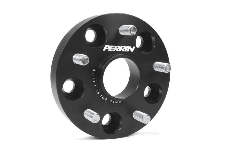 PERRIN Subaru 25mm Wheel Spacers 5x114.3 BP w/56mm Hub - Black Wheel Spacers & Adapters Perrin Performance