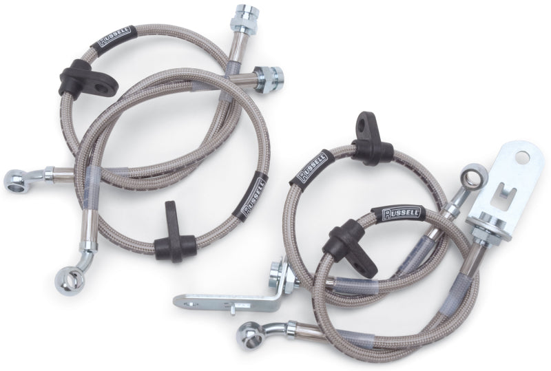 Russell Performance 03-06 Mitsubishi Lancer Evolution Stainless Steel Brake Hoses Brake Line Kits Russell