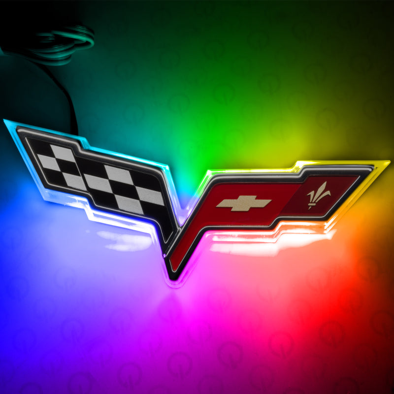 Oracle Chevrolet Corvette C6 Illuminated Emblem - ColorSHIFT Light Accessories and Wiring ORACLE Lighting