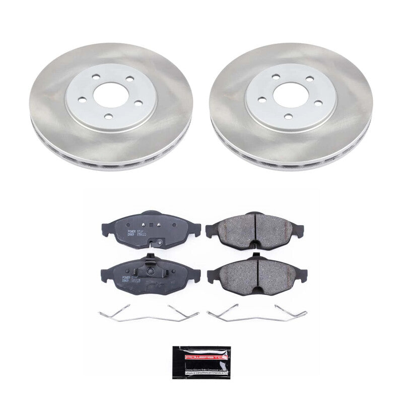 Power Stop 01-06 Dodge Stratus Front Semi-Coated Rotor Kit Brake Kits - Performance Blank PowerStop