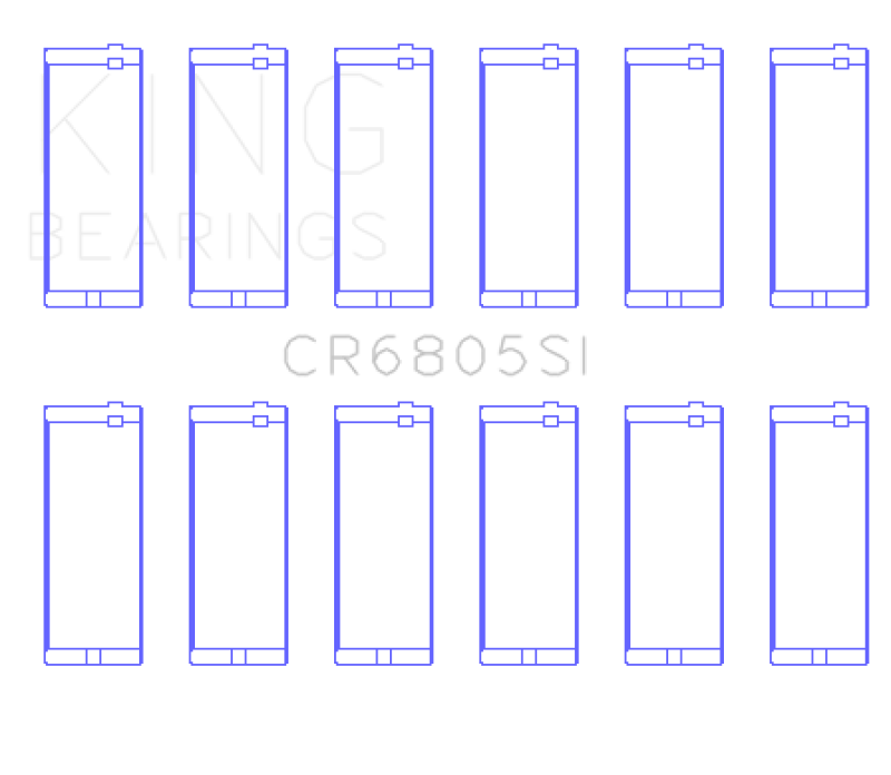 King Engine Bearings Jeep 232ci 3.8L / Jeep 258ci 4.2L Connecting Rod Bearing Set Bearings King Engine Bearings