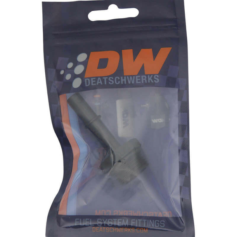 DeatschWerks 10AN ORB Male to 3/8in Male EFI Quick Connect Adapter - Anodized Matte Black Fuel Components Misc DeatschWerks