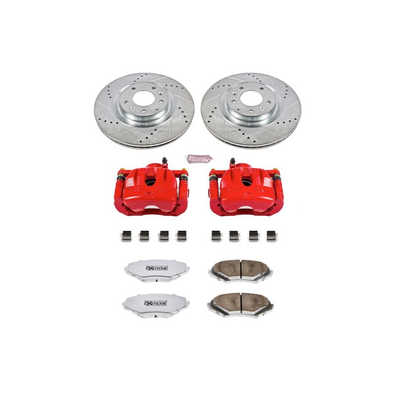 Power Stop 04-11 Mazda RX-8 Front Z26 Street Warrior Brake Kit w/Calipers Brake Kits - Performance D&S PowerStop