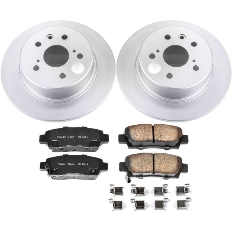 Power Stop 95-99 Toyota Avalon Rear Z17 Evolution Geomet Coated Brake Kit Brake Kits - Performance Blank PowerStop