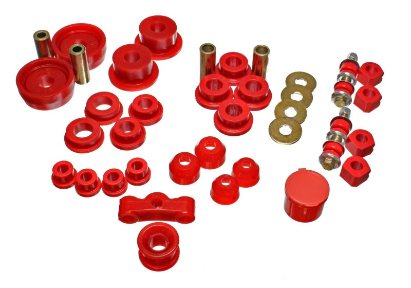Energy Suspension 84-87 Honda Civic/CRX Red Hyper-Flex Master Bushing Set Bushing Kits Energy Suspension