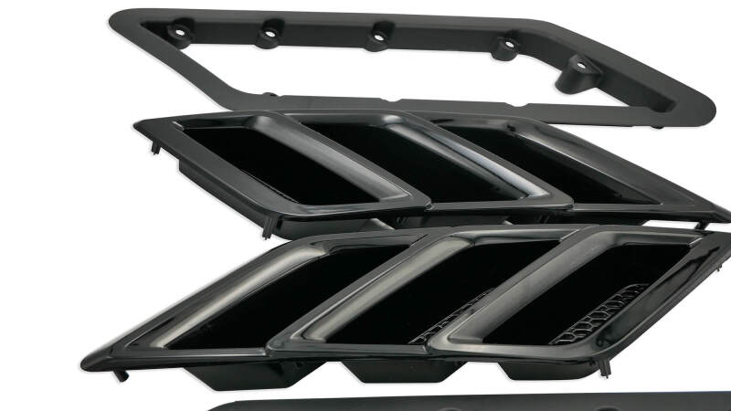 Roush 2015-2023 Roush Mustang Fender Vent Heat Extractors - Gloss Black Hood Vents Roush