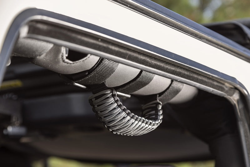 Rugged Ridge Paracord Grab Handles Gray/Black Pair Dash & Interior Trim Rugged Ridge
