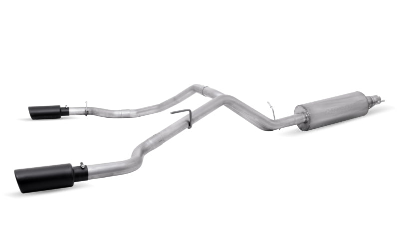 Gibson 19-22 Ford Ranger Lariat 2.3L 2.5in Cat-Back Dual Sport Exhaust - Black Elite Catback Gibson