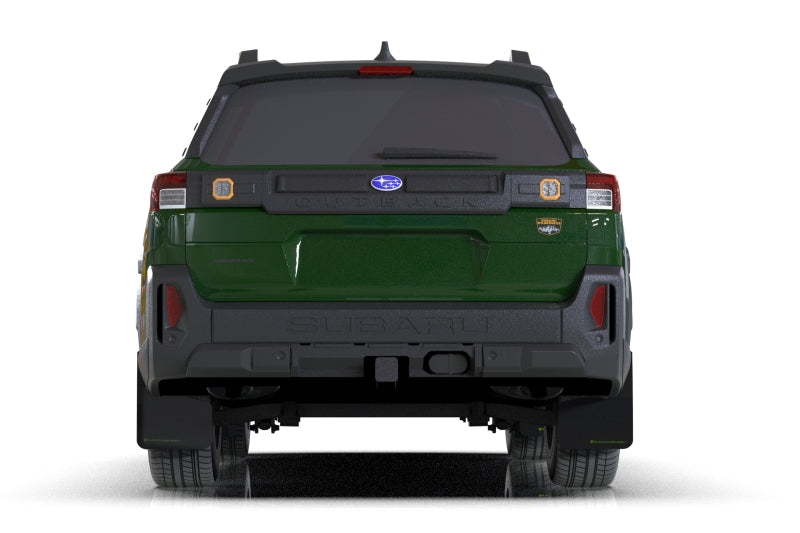 Rally Armor 2026 Subaru Outback Black UR Mud Flap w/Green Logo Mud Flaps Rally Armor