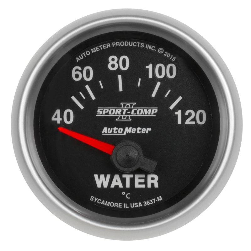 Autometer Sport-Comp II Gauge Water Temp 2 1/16in 40-120c Electric Sport-Comp II Gauges AutoMeter