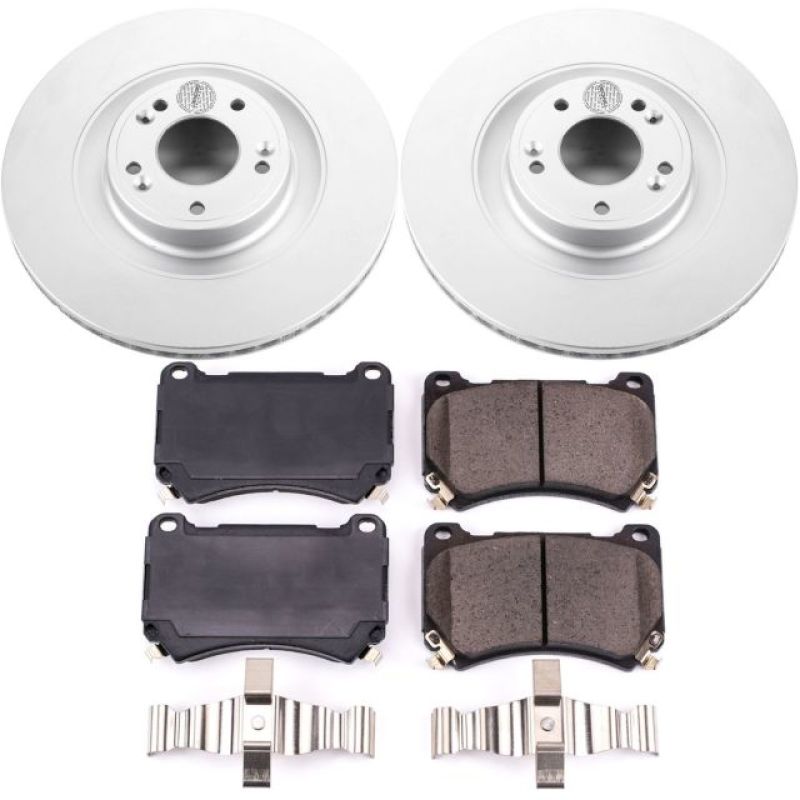 Power Stop 2011 Hyundai Equus Front Z17 Evolution Geomet Coated Brake Kit Brake Kits - Performance Blank PowerStop