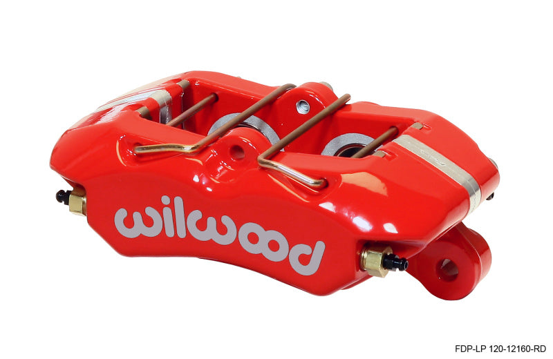 Wilwood Caliper-Dynapro Low-Profile 5.25in Mount - Red 1.12in Pistons .81in Disc Brake Calipers - Perf Wilwood