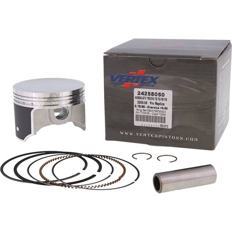 Vertex Pistons 00-06 TRX 350 FE/00-06 TRX 350 FM/00-06 TRX 350 TE Forged Replica Piston Kit Piston Sets - Powersports Vertex Pistons