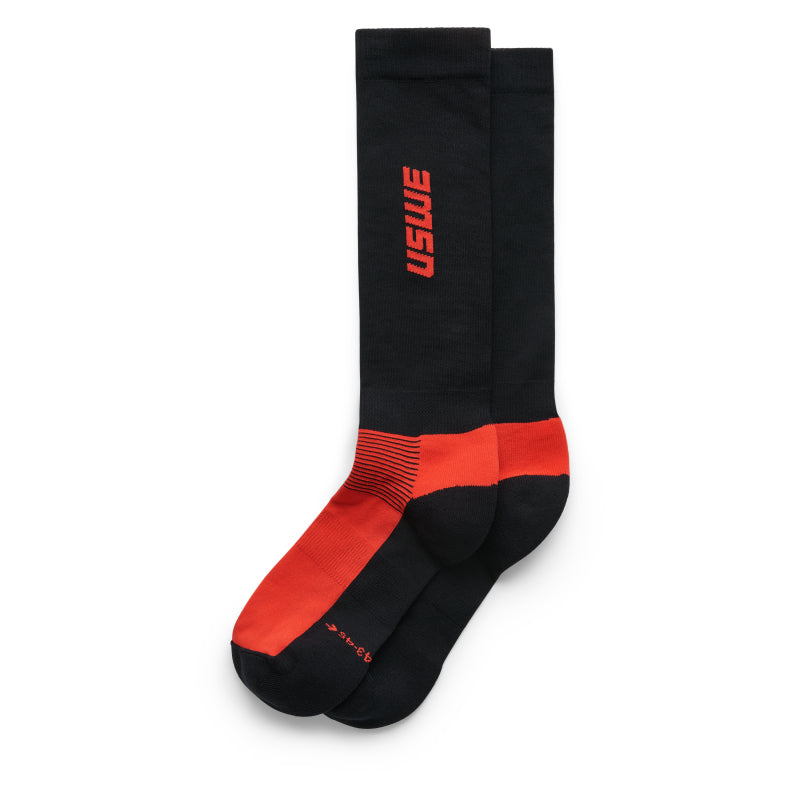 USWE Rapp Moto Sock Flame Red - Size 40/42 Footwear USWE