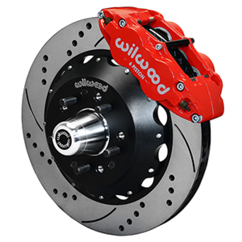Wilwood 55-57 Chevy Bel Air Superlite 6R Kit, 5 x 4.50in/4.75in Hub - 14.00in D&S Rotor - Red Big Brake Kits Wilwood