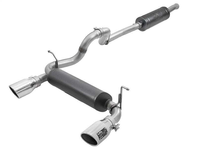 aFe Rebel Series 2.5in 304 SS Cat-Back Exhaust w/ Polished Tips 2018+ Jeep Wrangler (JL) V6 3.6L Catback aFe