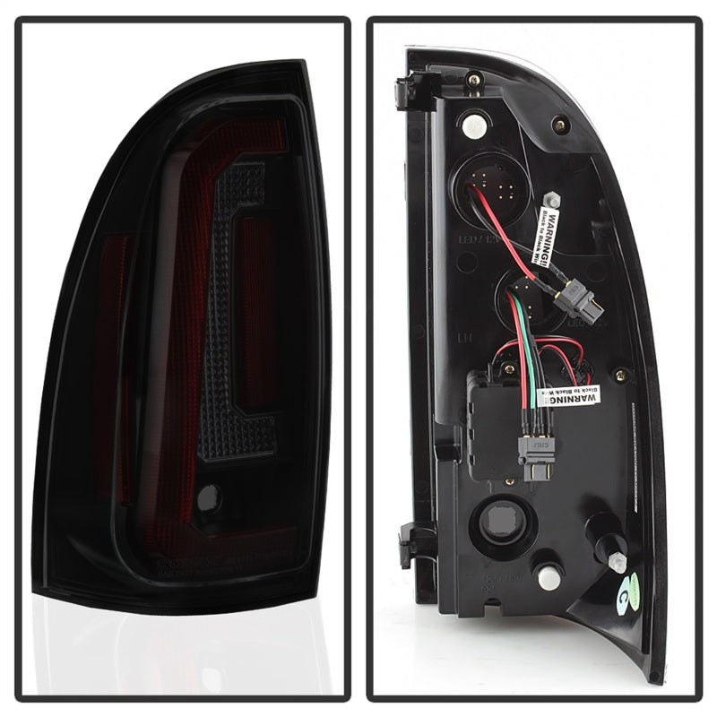 Spyder 05-15 Toyota Tacoma LED Tail Lights (Not Compatible w/OEM LEDS) - Smoke ALT-YD-TT05V2-LB-BSM Tail Lights SPYDER