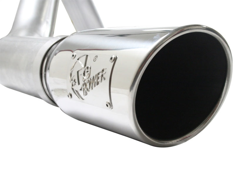aFe Atlas Exhaust 4in Aluminized Cat-Back w/ 304 SS Polished Tip 11-13 Ford F-150 EcoBoost V6 3.5L Catback aFe