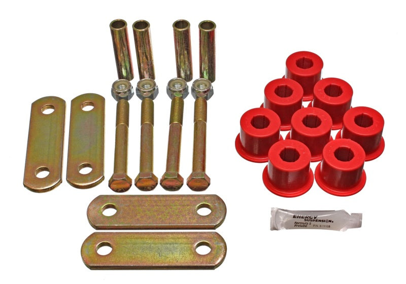Energy Suspension Gm Heavy Duty Shackle Set - Red Bushing Kits Energy Suspension