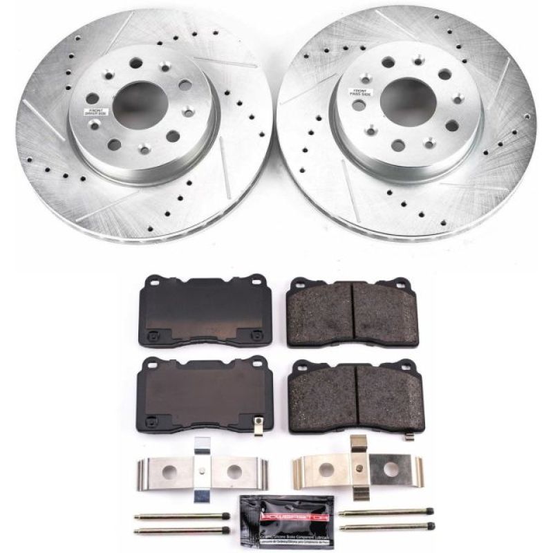 Power Stop 14-18 Cadillac CTS Front Z23 Evolution Sport Brake Kit Brake Kits - Performance D&S PowerStop